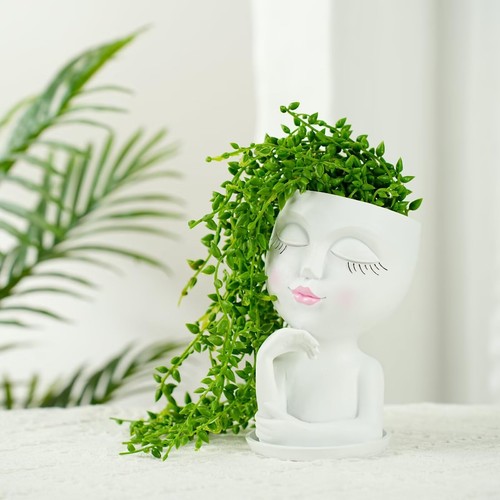 Unique smiley head planters - "unique,