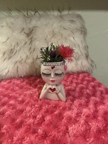 Face head planter pots - head,