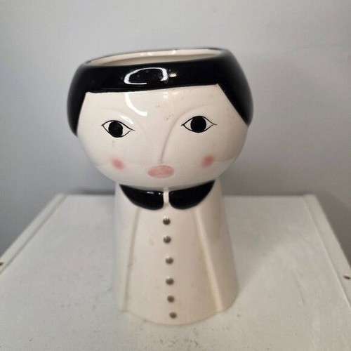 Girl face pot planter - girl, 7"